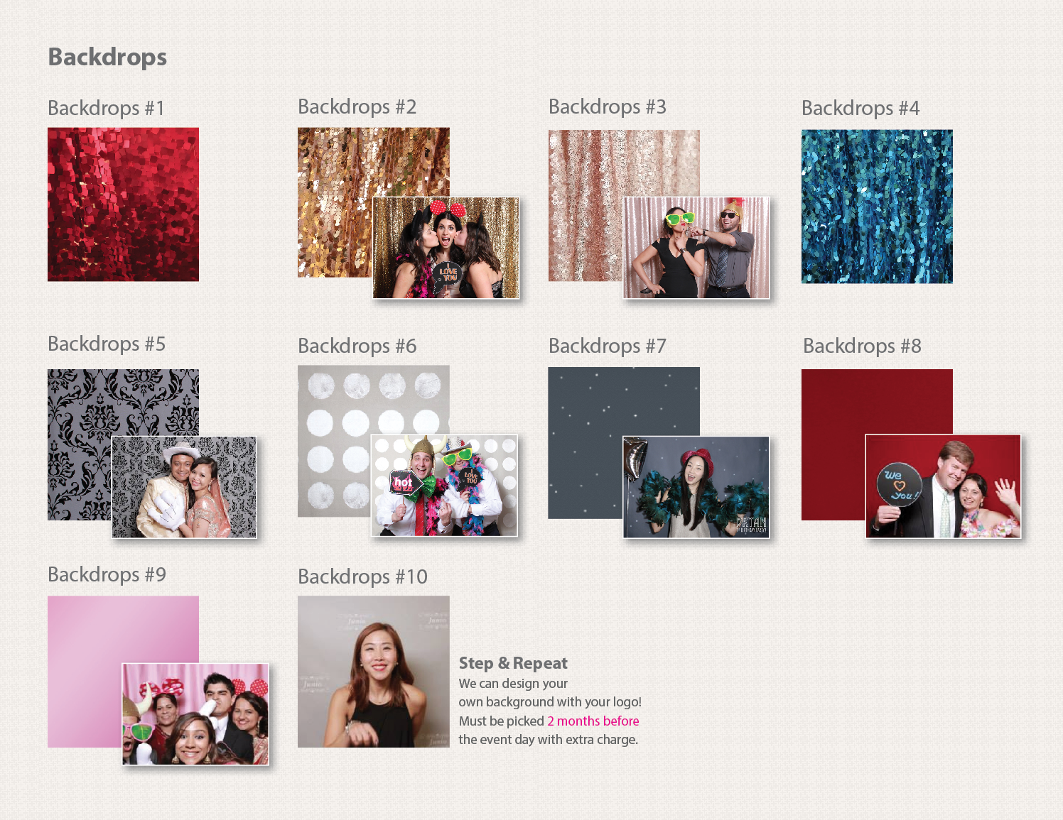 Opixbox background and backdrop options